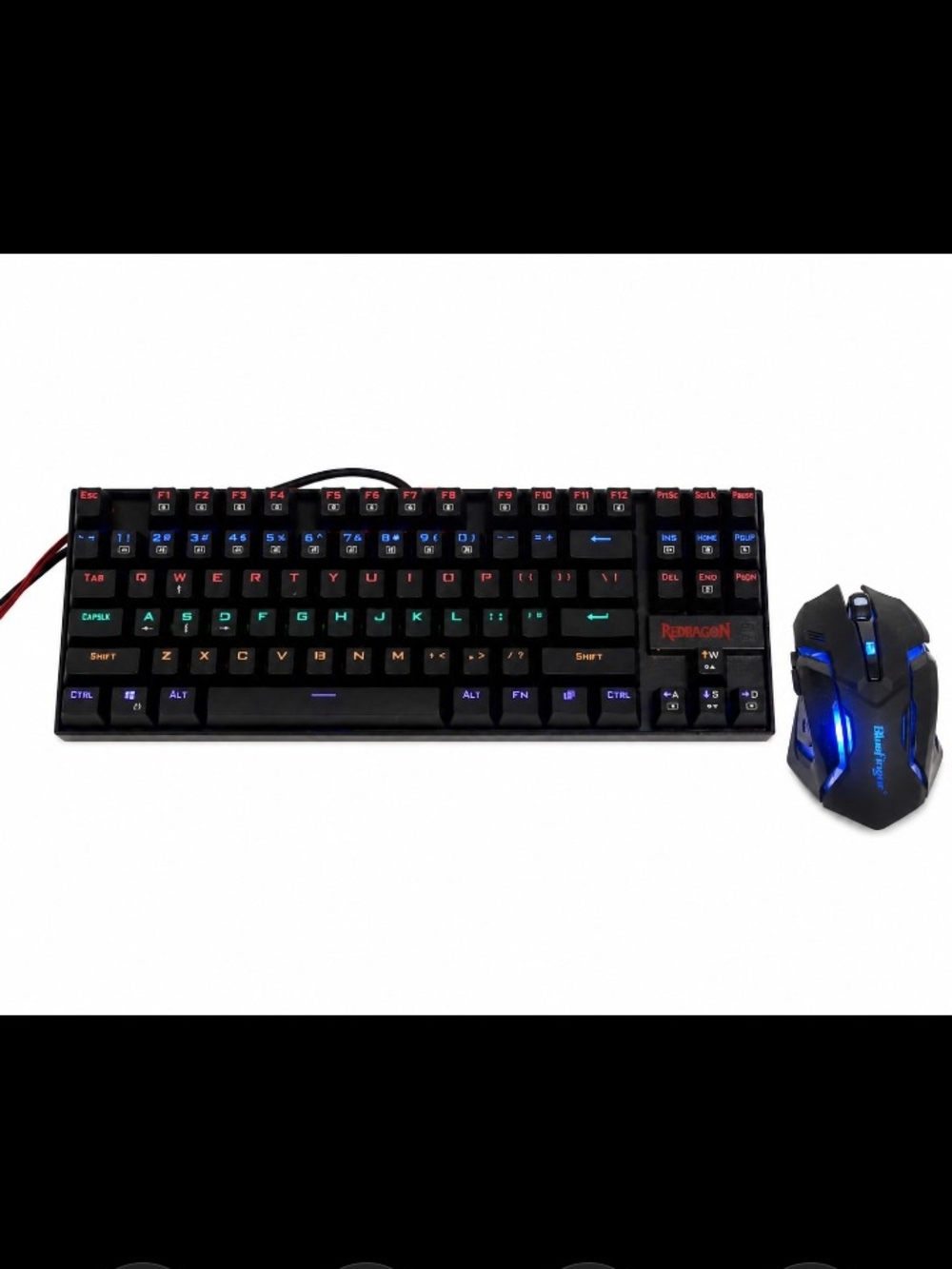 Black RGB Wired Gaming Keyboard and Mouse Combo